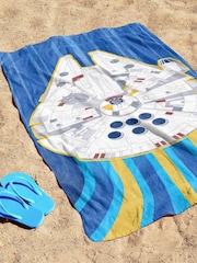 Jay Franco Blue Star Wars Millennium Falcon Cotton Beach Towel - Image 2 of 3