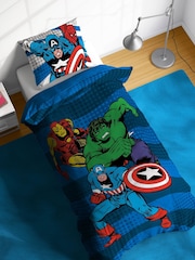 Jay Franco Grey Marvel Comics Avengers 100 Cotton Single Duvet Cover Set - Image 1 of 5