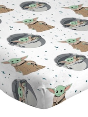 Jay Franco Grey Star Wars Mandalorian Curious Child 100% Cotton 3 Duvet Set - Image 6 of 6