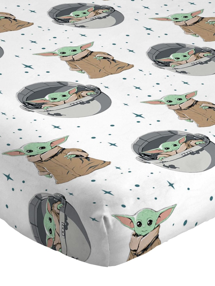 Jay Franco Grey Star Wars Mandalorian Curious Child 100% Cotton 3 Duvet Set - Image 6 of 6