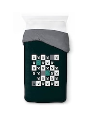 Jay Franco Black Minecraft Creeper Checkered 100% Cotton Single Duvet Cover and Pillowcase Set - Image 3 of 6