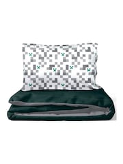 Jay Franco Black Minecraft Creeper Checkered 100% Cotton Single Duvet Cover and Pillowcase Set - Image 6 of 6