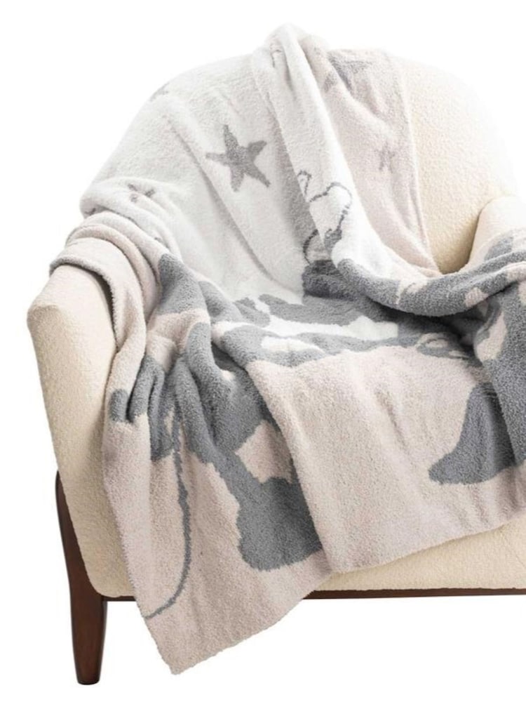 Jay Franco Grey Disney Mickey and Minnie Mouse Fluffy Throw Blanket - Image 1 of 6