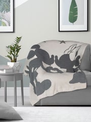 Jay Franco Grey Disney Mickey and Minnie Mouse Fluffy Throw Blanket - Image 2 of 6