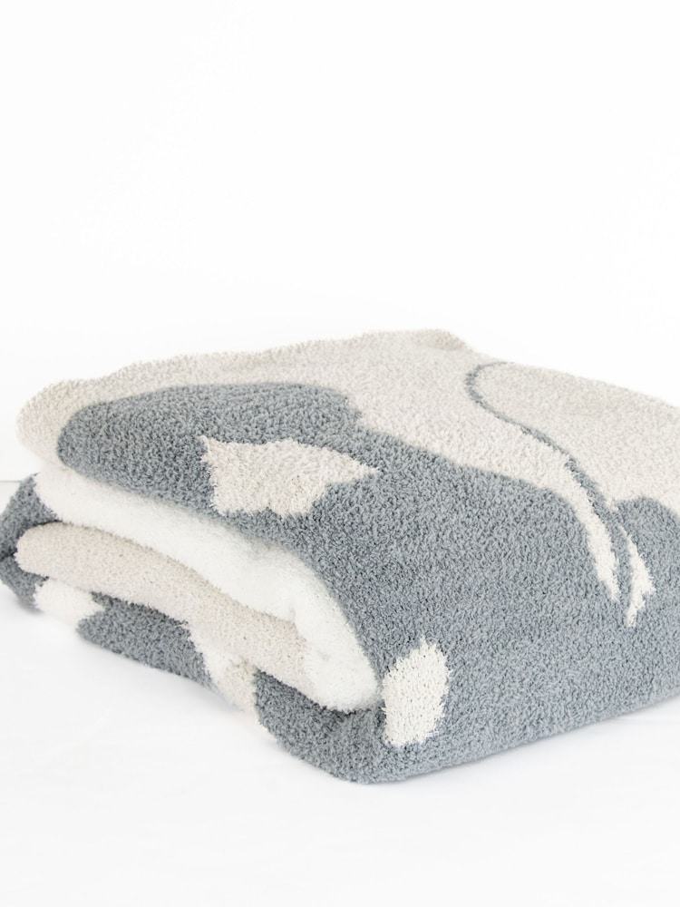 Jay Franco Grey Disney Mickey and Minnie Mouse Fluffy Throw Blanket - Image 6 of 6