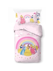 Jay Franco Pink Disney Princess Rainbow 100% Cotton 3 Piece Single Bed Set - Image 2 of 5