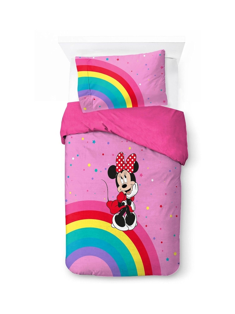 Jay Franco Pink Disney Minnie Mouse 100 Cotton Single Duvet Set - Image 2 of 6