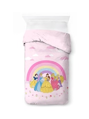 Jay Franco Pink Disney Princess Rainbow 100 Cotton Single Duvet Cover and Pillowcase Set - Image 3 of 6