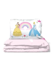 Jay Franco Pink Disney Princess Rainbow 100 Cotton Single Duvet Cover and Pillowcase Set - Image 6 of 6