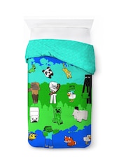 Jay Franco Blue Minecraft Creative Mode 100 Cotton Single Duvet Cover Set - Image 3 of 6