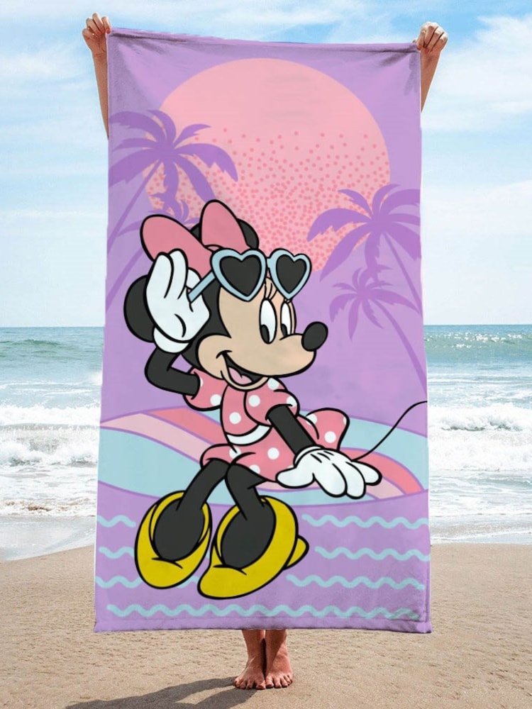 Jay Franco Purple Disney Minnie Mouse Cotton Beach Towel - Image 1 of 5