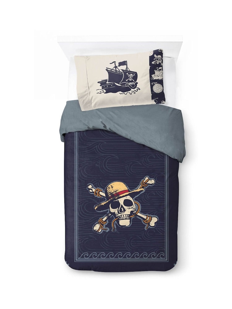 Jay Franco Blue One Piece High Seas 100 Cotton Single Duvet Cover Set - Image 2 of 6