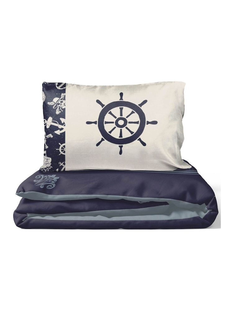 Jay Franco Blue One Piece High Seas 100 Cotton Single Duvet Cover Set - Image 6 of 6