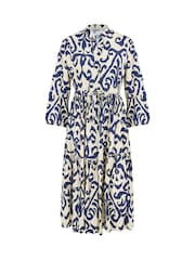 Yumi Cream Block Print Kaftan - Image 5 of 5