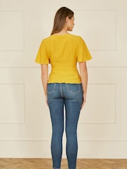 Yumi Yellow Button Up Top - Image 3 of 4