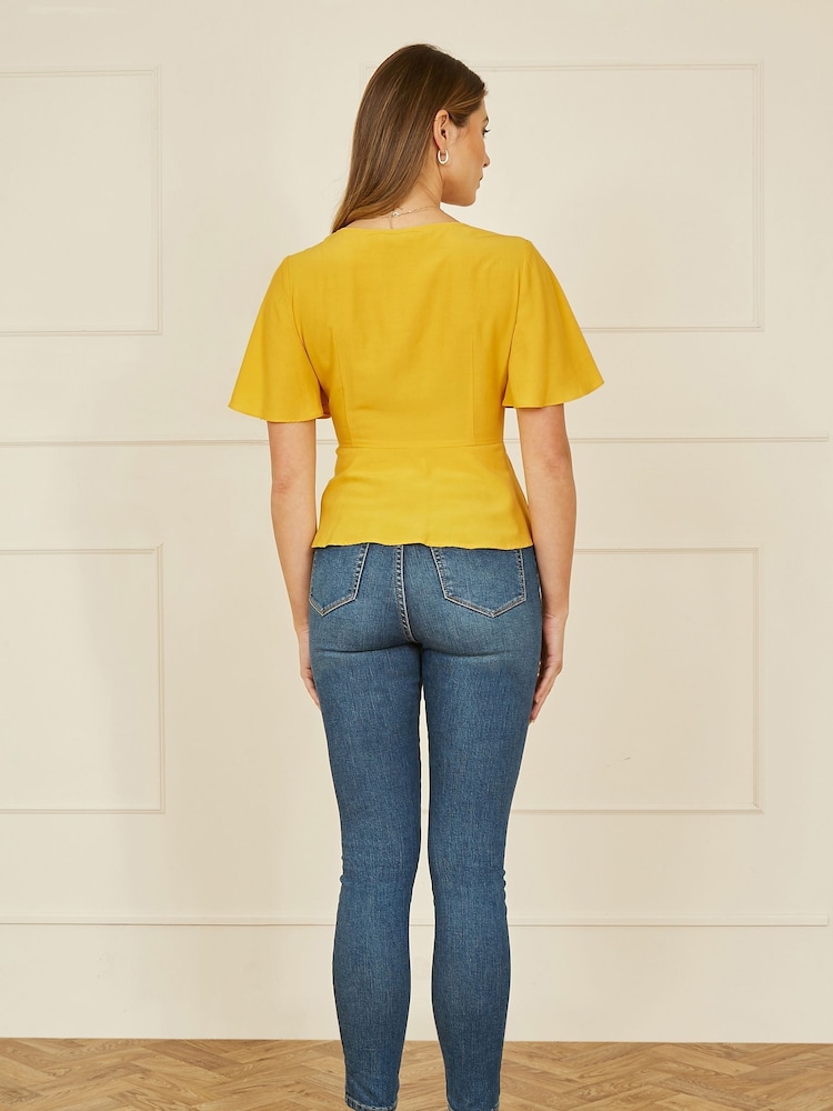 Yumi Yellow Button Up Top - Image 3 of 4