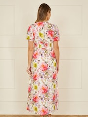 Yumi Cream Floral Midi Dress - Image 4 of 5