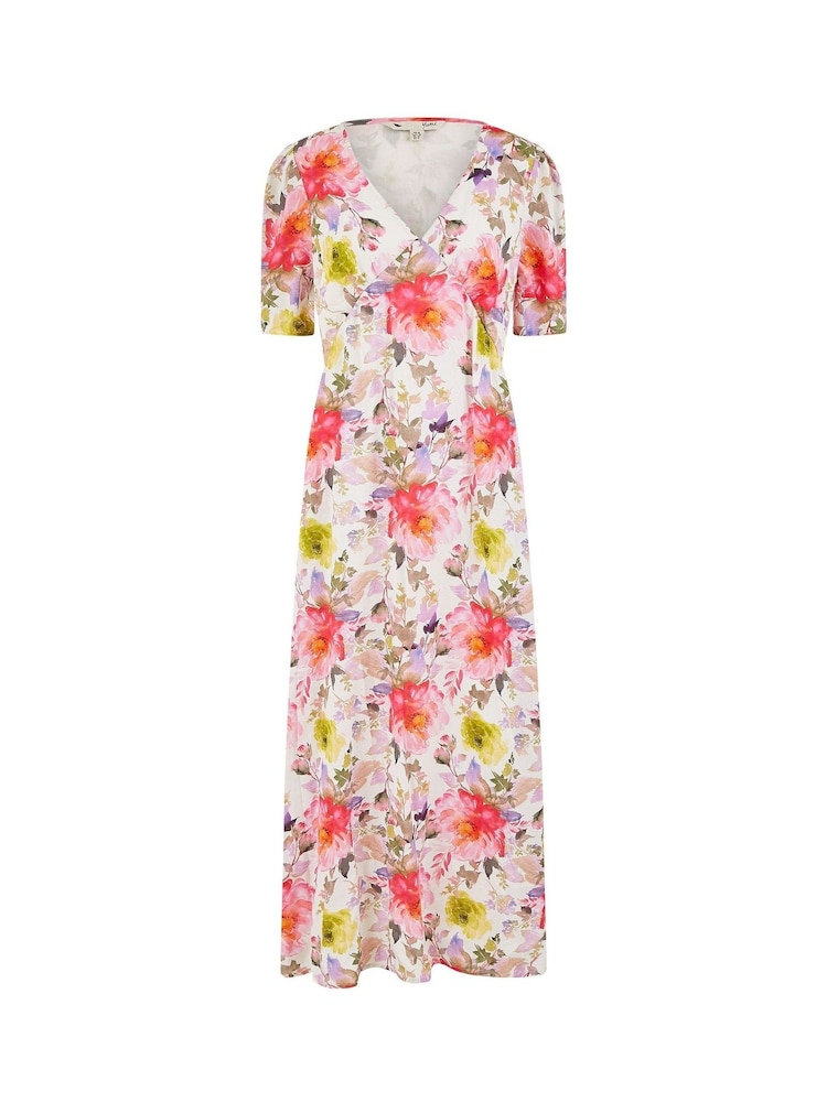 Yumi Cream Floral Midi Dress - Image 5 of 5