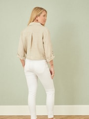 Yumi Natural Italian 100% Linen Shirt - Image 3 of 4