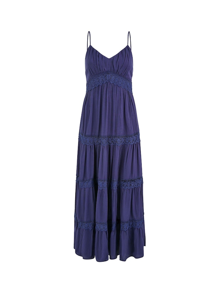 Yumi gestuftes Maxikleid mit Spitzen und Trägern - Bild 4 von 4 Yumi gestuftes Maxikleid mit Spitzen und Trägern - Bild 4 von 4