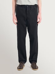 Norse Projects Black Ezra Relaxed Stretch Twill Trousers - Image 1 of 2