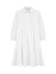 Yumi White 100% Cotton Flower Tunic Dress - Image 5 of 5