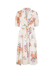 Yumi White Floral 100% Cotton Broderie Anglaise Skater Dress - Image 5 of 5