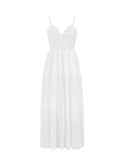 Yumi White Tiered Maxi Dress With Ruched Back - Image 5 of 5