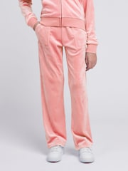 Juicy Couture Pink Girls Tonal Wide Leg Joggers - Image 1 of 6