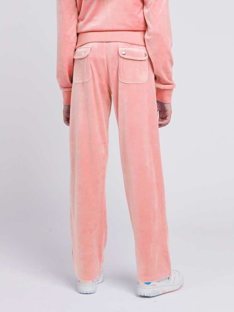 Juicy Couture Pink Girls Tonal Wide Leg Joggers - Image 2 of 6