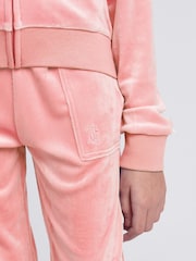 Juicy Couture Pink Girls Tonal Wide Leg Joggers - Image 3 of 6