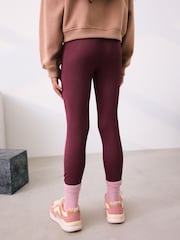 Berry Red Seamless Ribbed High Waist Leggings (3-16yrs) - Image 3 of 7