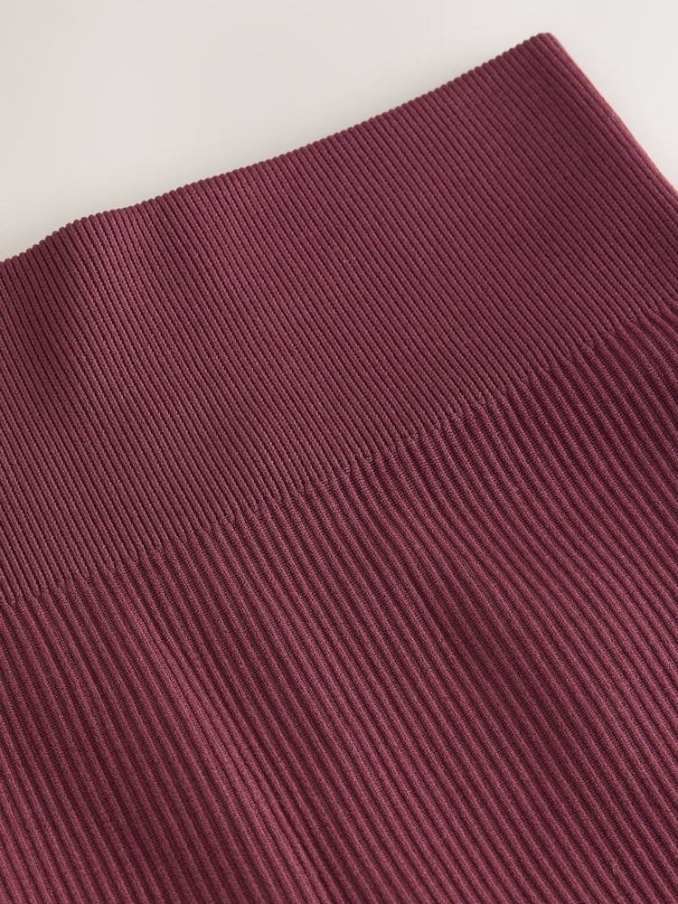 Berry Red Seamless Ribbed High Waist Leggings (3-16yrs) - Image 7 of 7 Berry Red Seamless Ribbed High Waist Leggings (3-16yrs) - Image 7 of 7