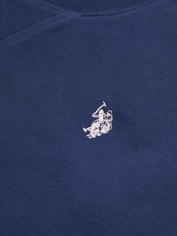 أزرق - U.S. Polo Assn. Womens Double Horsemen Crew Sweatshirt - صورة 7 من 7