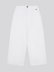 U.S. Polo Assn White Womens Ankle Wide Leg Chino Trousers - Image 1 of 3