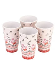 Cath Kidston Set of 4 Pink Cherry Melamine Tumblers - Image 3 of 4