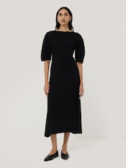 Jigsaw Black Angled Seams Jersey Dress - Image 1 of 5