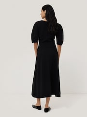 Jigsaw Black Angled Seams Jersey Dress - Image 3 of 5