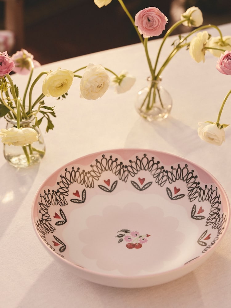 Cath Kidston Pink Cherry Melamine Serving Bowls - Image 1 of 4