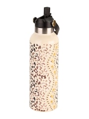 Cath Kidston Brown Leopard Print Stainless Steel Water Bottle 500ml - Image 2 of 3