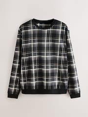Black Check Motionflex Cosy Long Sleeve Cuffed Pyjamas Set - Image 2 of 5