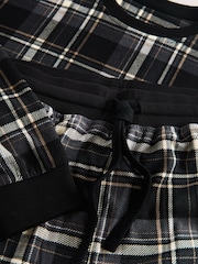 Black Check Motionflex Cosy Long Sleeve Cuffed Pyjamas Set - Image 5 of 5