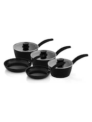 Swan 5 Piece Black Stealth Cookware Set with Superior Ceramic Compatible - Image 1 of 9