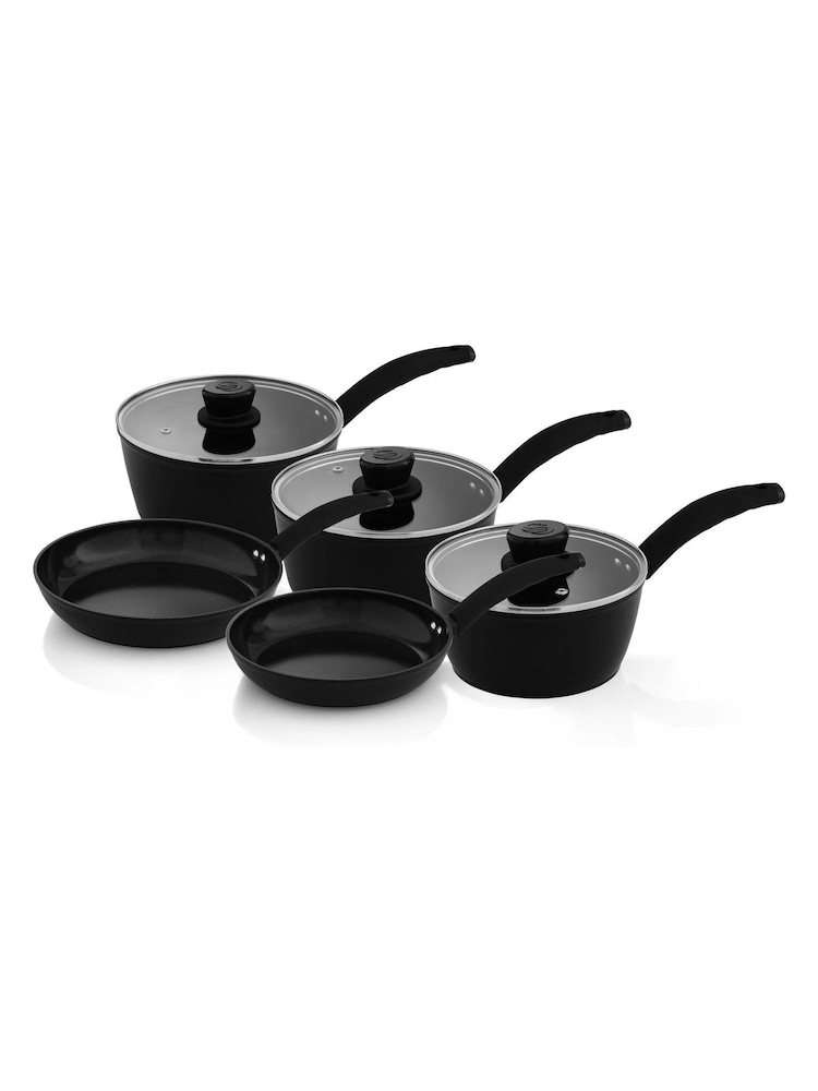 Swan 5 Piece Black Stealth Cookware Set with Superior Ceramic Compatible - Image 1 of 9