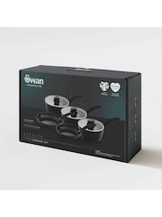 Swan 5 Piece Black Stealth Cookware Set with Superior Ceramic Compatible - Image 8 of 9
