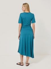 Jigsaw Blue Side Tie Asymmetric Dress - Image 3 of 5
