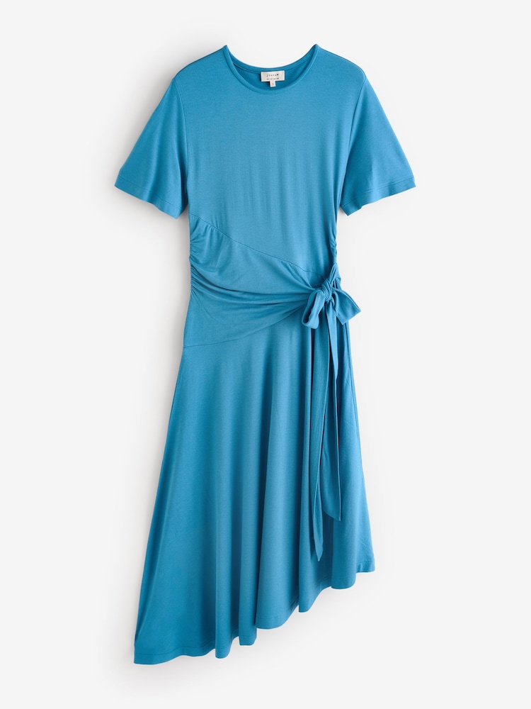 Jigsaw Blue Side Tie Asymmetric Dress - Image 5 of 5