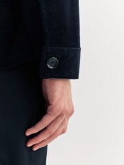 Oliver Spencer Blue Bradwell Soft Cord Chore Jacket - Image 5 of 5