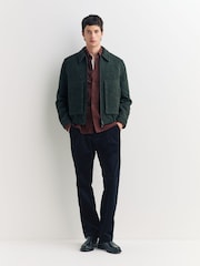 Oliver Spencer Green Arlington Wool Blend Bomber Jacket - Image 2 of 6