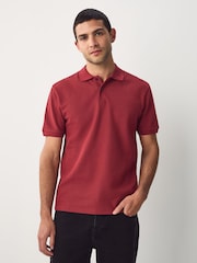 Red Textured Smart Polo Shirt - Image 1 of 6